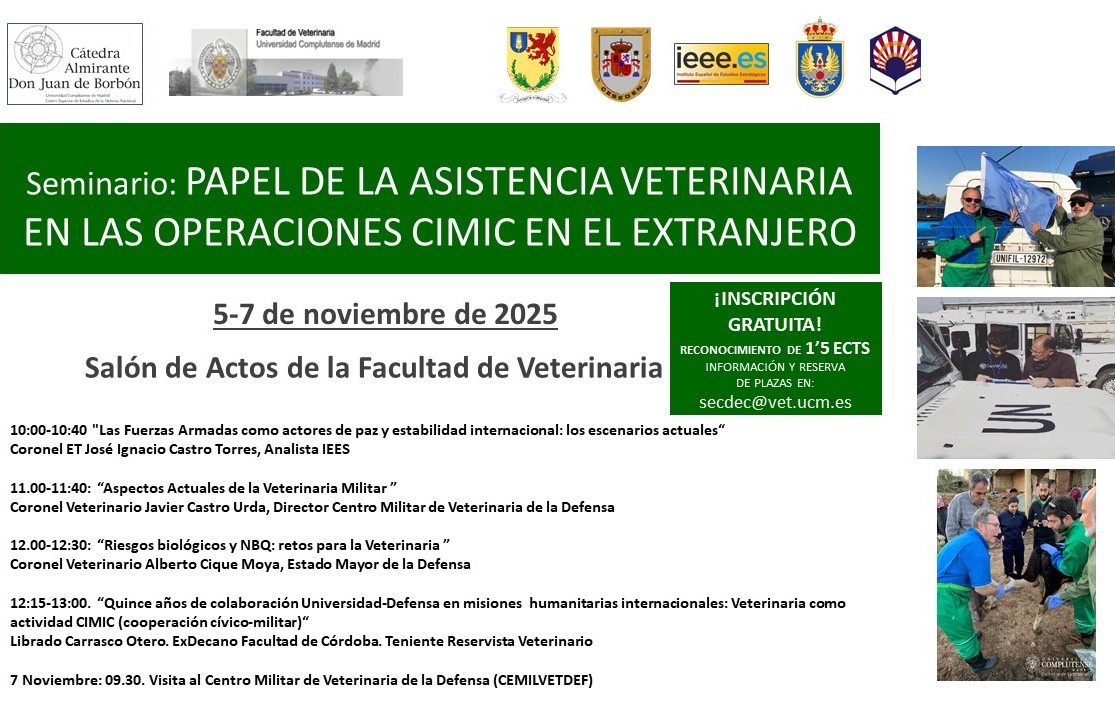 SEMINARIO: PAPEL DE LA ASISTENCIA VETERINARIA EN LAS OPERACIONES CIMIC EN EL EXTRANJERO